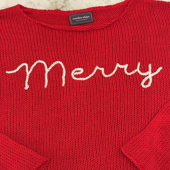 Wooden Ships Paola Buendia Merry Open Knit Sweater Size S/M - Picture 2 of 6